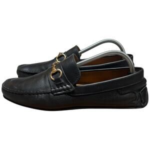 MERCANTI FIORENTINI Horse Bit Relax Men 9M Black Leather Driving Loafers Shoes